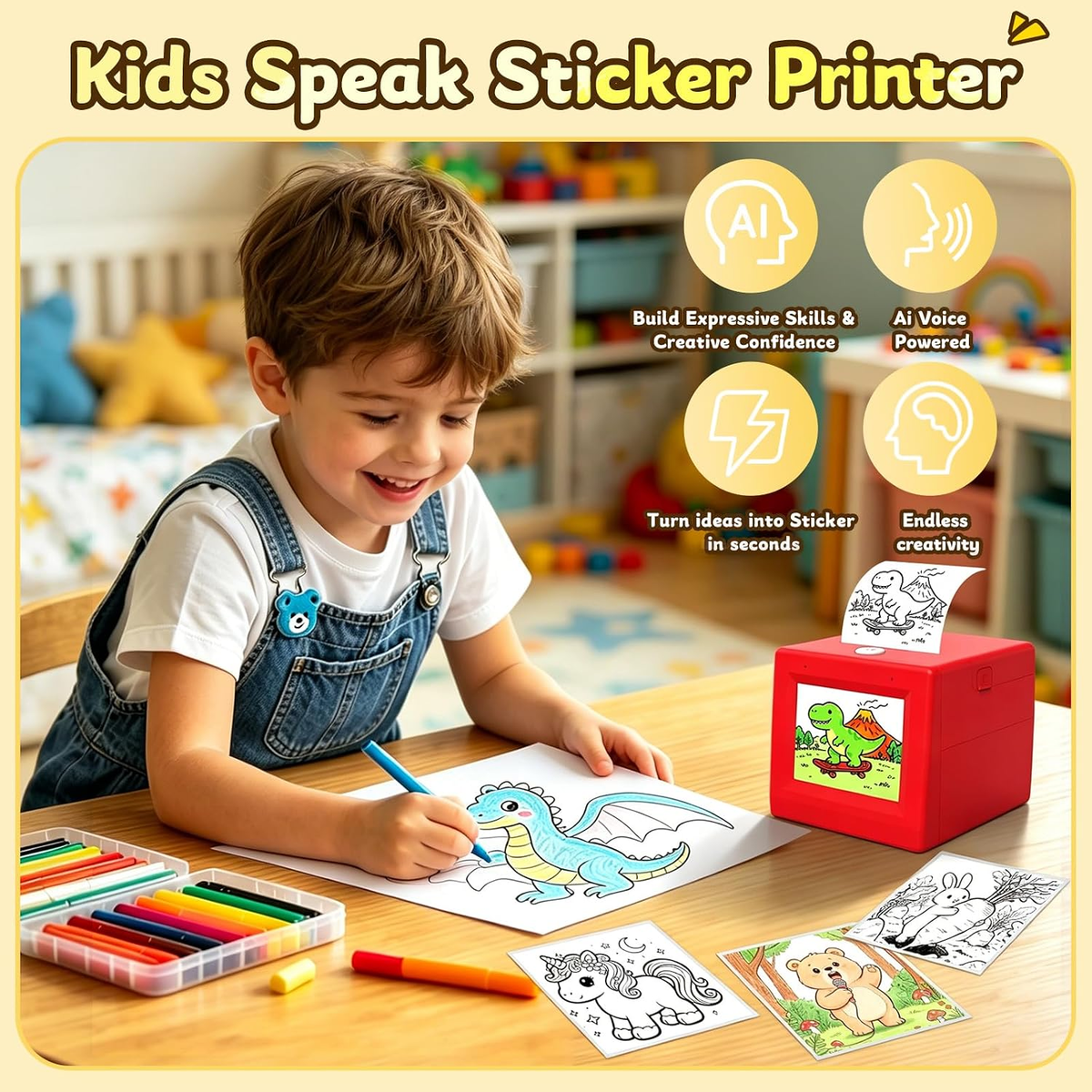 Printapal — Magic Voice Sticker Printer for Kids